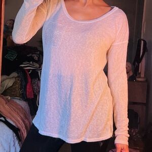 T Party Fashion Cream Long Sleeve Tunic Relaxed Fit